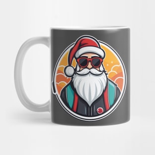 Santa Claus Sunglasses Christmas Drawing Mug